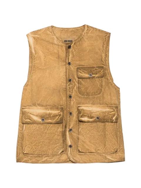 button flap-pocket vest by UMA WANG