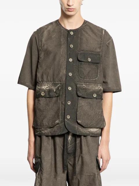 button pocket coat by UMA WANG