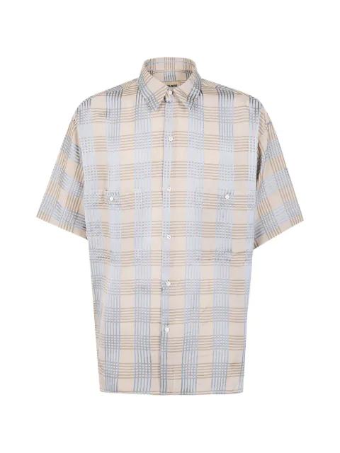 buttoned checked polo shirt by UMA WANG