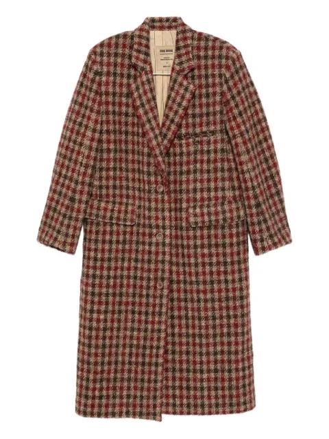 checked single-breasted coat by UMA WANG