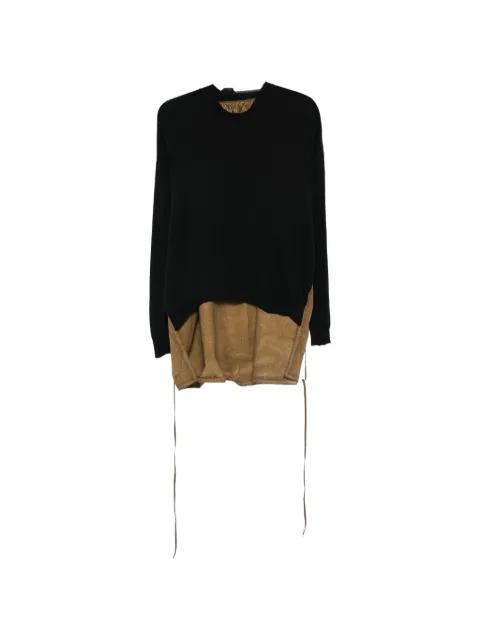 contrasting-panel sweater by UMA WANG