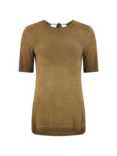 cowl-back tie-fastening t-shirt by UMA WANG
