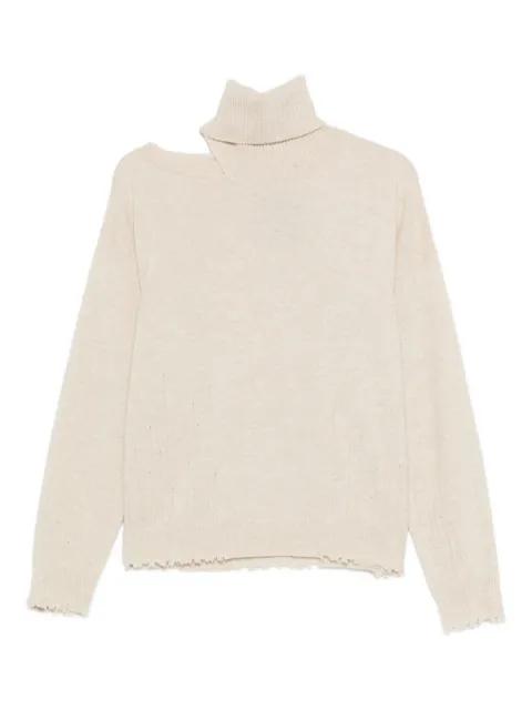 cut-out high-neck sweater by UMA WANG