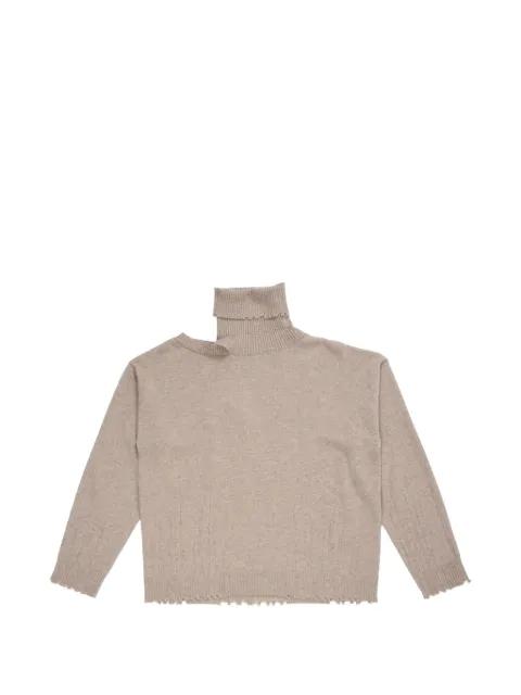cut-out roll neck top by UMA WANG