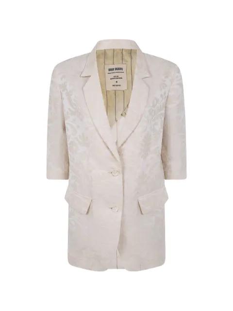 damask-pattern linen jacket by UMA WANG