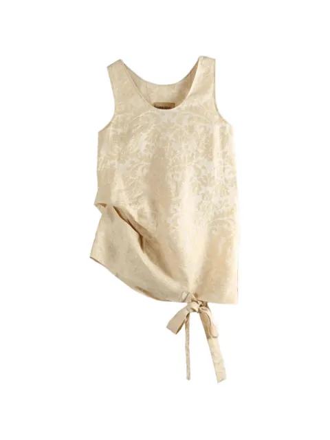 damask-pattern tie-fastening top by UMA WANG