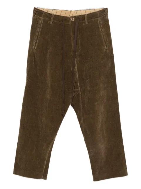 drawstring corduroy trousers by UMA WANG