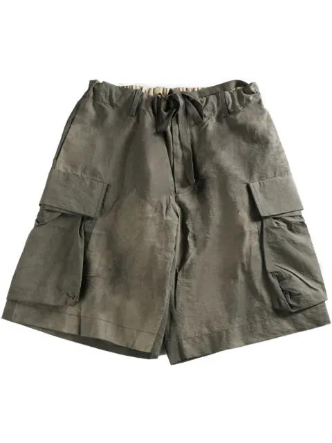 faded-effect cargo shorts by UMA WANG