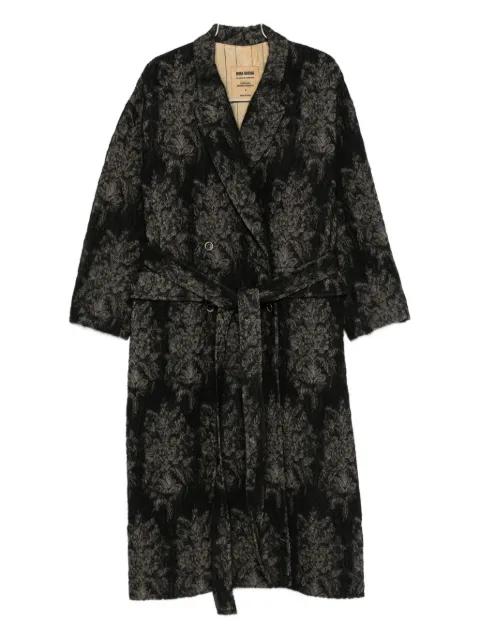 floral-pattern belted coat by UMA WANG