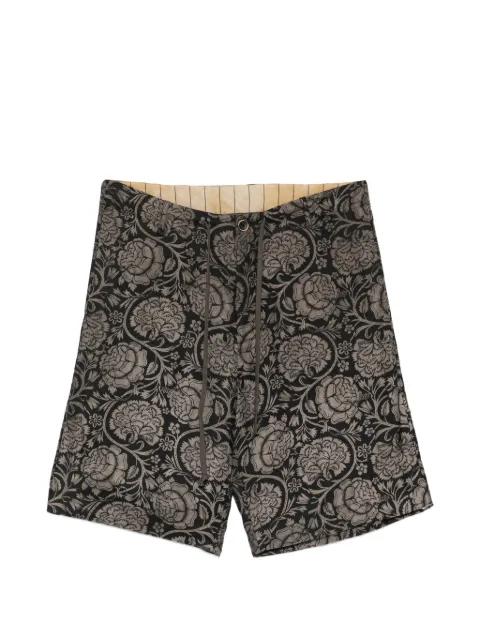 floral-print drawstring shorts by UMA WANG