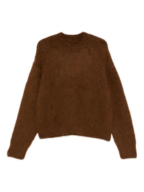 fluffy crew-neck sweater by UMA WANG