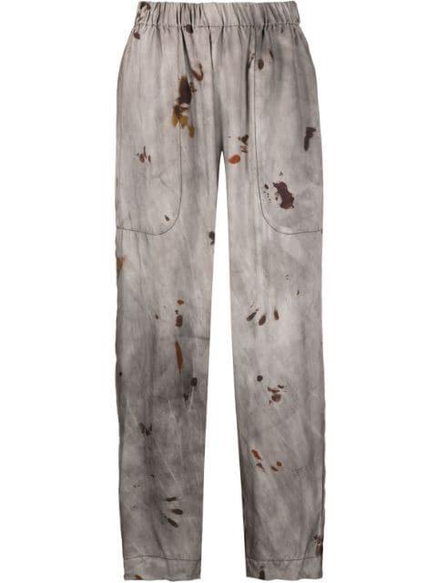 graphic-print elasticated-waist trousers by UMA WANG