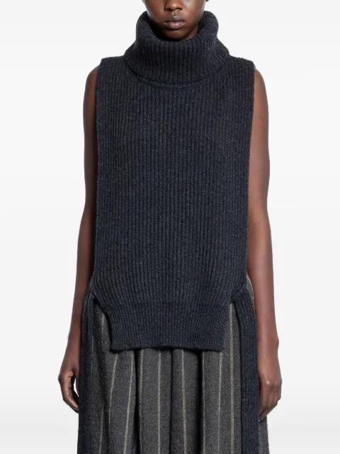 high-neck sleeveless top by UMA WANG