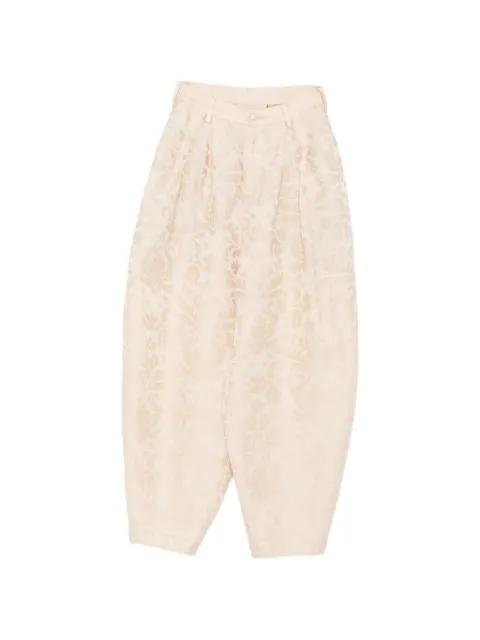 jacquard pleated trousers by UMA WANG