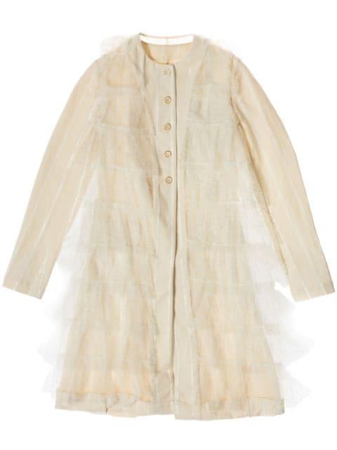 layered single-breasted coat by UMA WANG