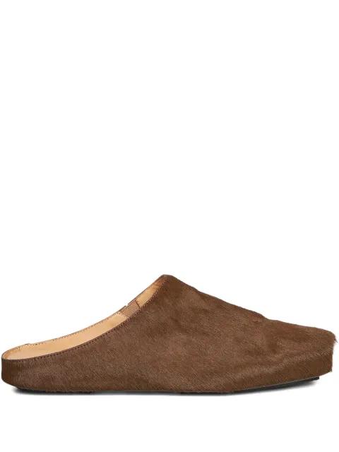 leather slippers by UMA WANG