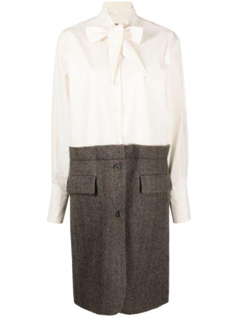 long-sleeve shirt midi dress by UMA WANG
