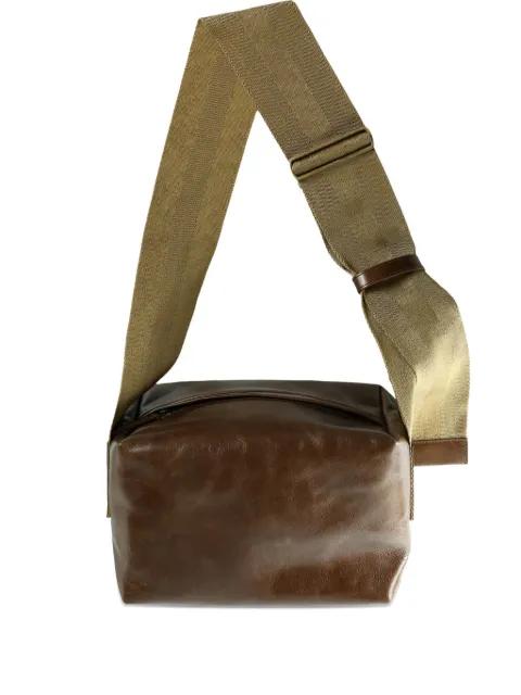 medium leather shoulder bag by UMA WANG