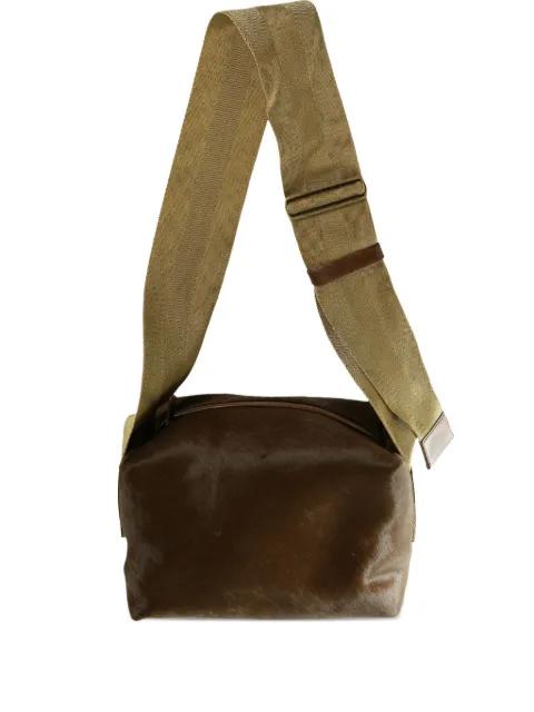 medium leather shoulder bag by UMA WANG