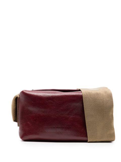 medium leather shoulder bag by UMA WANG