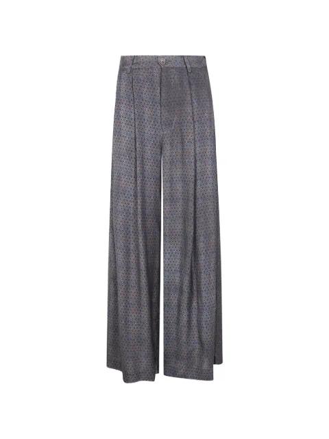 patterned palazzo pants by UMA WANG