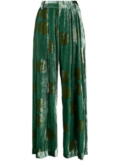 pleat-detail wide-leg trousers by UMA WANG