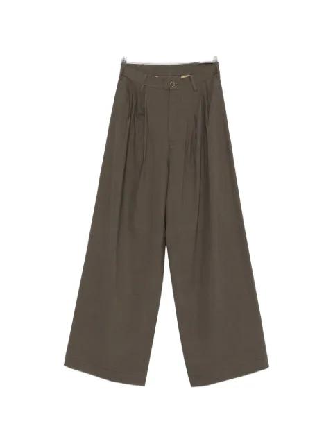pleated palazzo pants by UMA WANG
