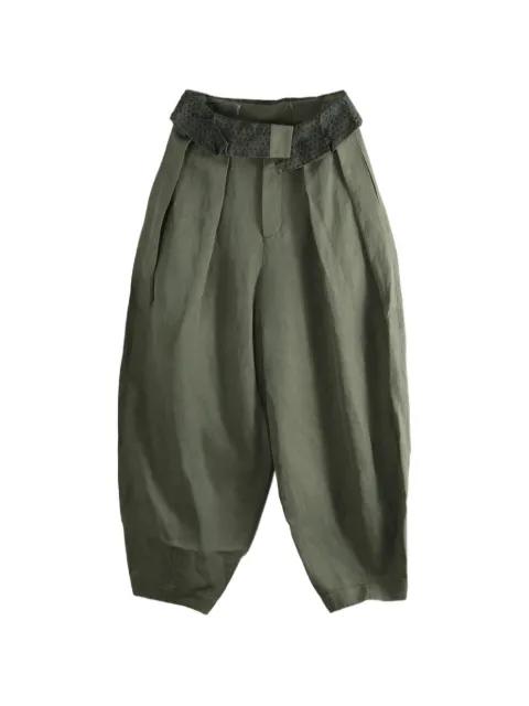 pleated tapered trousers by UMA WANG
