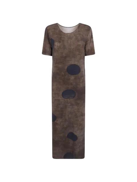 polka-dot print maxi dress by UMA WANG