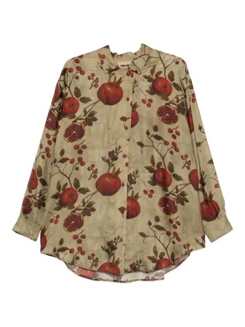 pomegranate-print shirt by UMA WANG