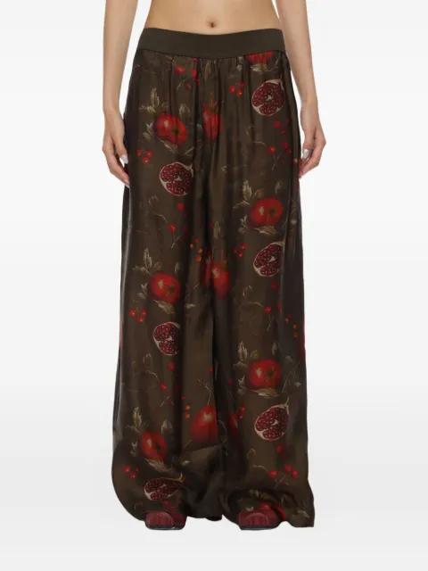 pomegranate-print trousers by UMA WANG