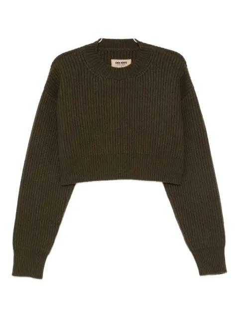 ribbed cropped sweater by UMA WANG