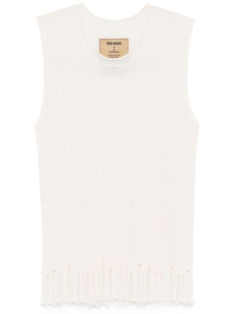ribbed-knit vest by UMA WANG