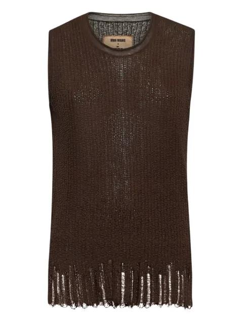ribbed sleeveless top by UMA WANG