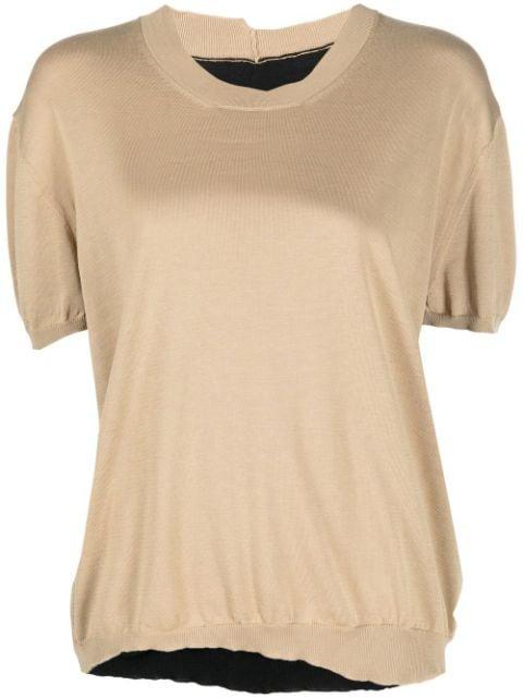 round-neck knit top by UMA WANG