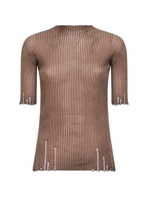 scalloped-edges T-shirt by UMA WANG