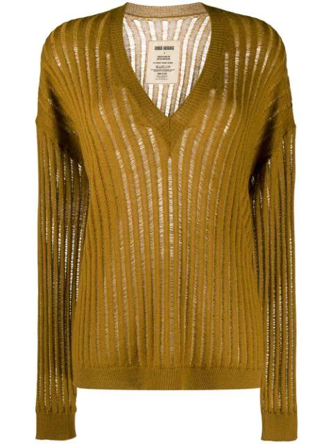 semi-sheer cashmere jumper by UMA WANG