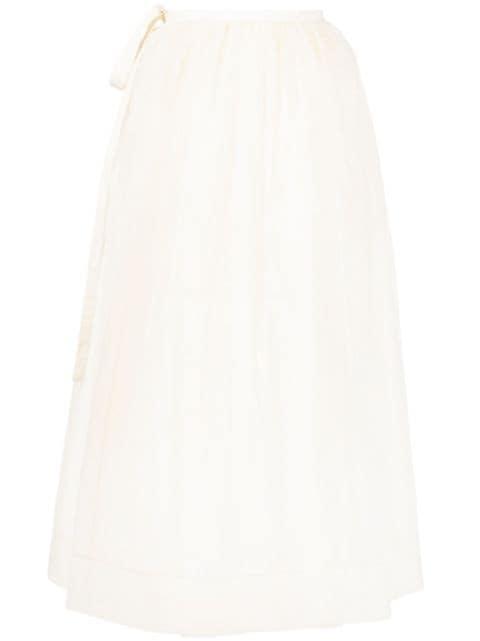 semi-sheer full midi skirt by UMA WANG