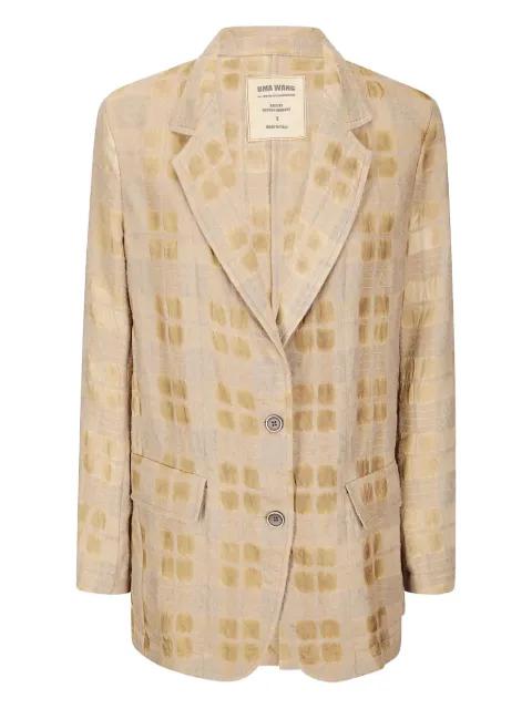 square-pattern blazer by UMA WANG