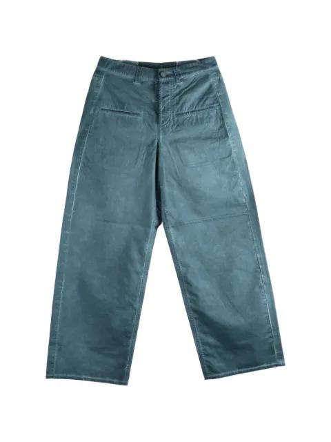 straight-leg logo-patch trousers by UMA WANG