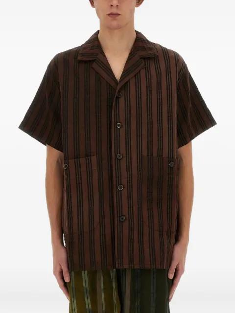 striped buttoned shirt by UMA WANG