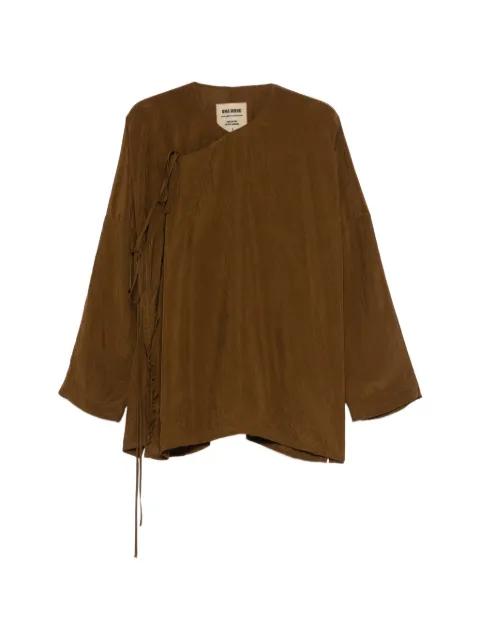 tie detail blouse by UMA WANG