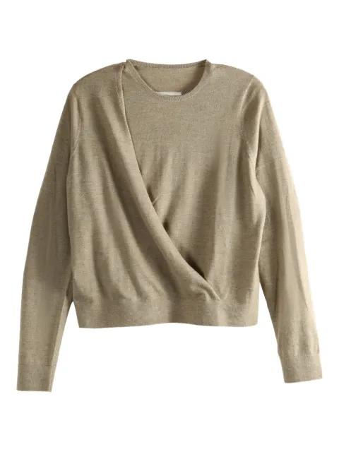 x 1436 wrap-effect sweater by UMA WANG