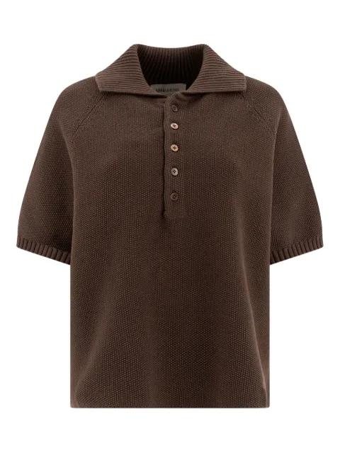 buttoned polo-neck top by UMARMUNG