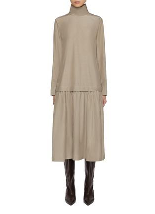 Acacia Dyed Cotton Silk Dress by UMBER POSTPAST