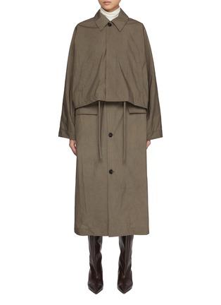 Natural Dyed Layered Trench Coat by UMBER POSTPAST