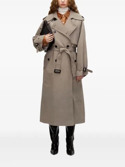 belted double-breasted trench coat by UMBER POSTPAST