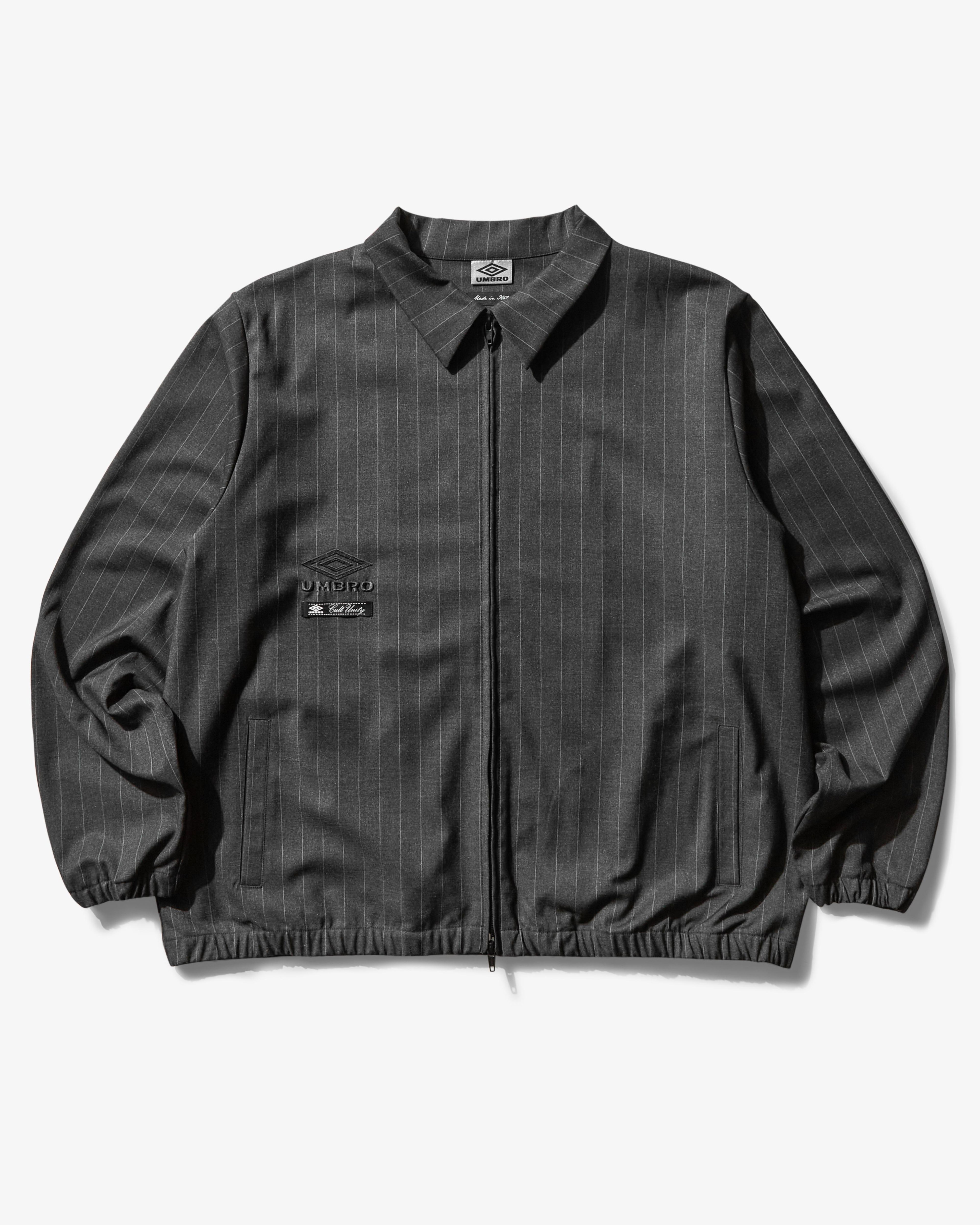 UMBRO - Men's Formal Pinstriped Jacket - (Grey) by UMBRO