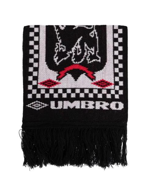fringed patterned scarf by UMBRO