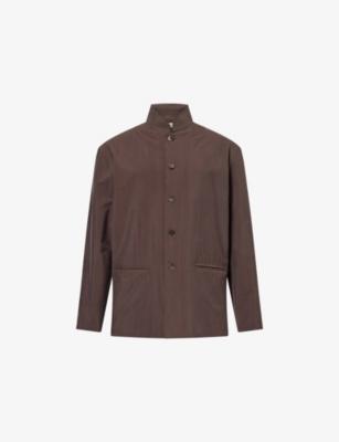 Julian Camp-Collar Silk-Blend Jacket by UMIT BENAN